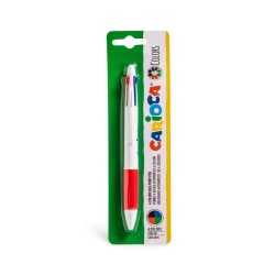 Stylo à bille rétractable 4 couleurs ss blister CARIOCA