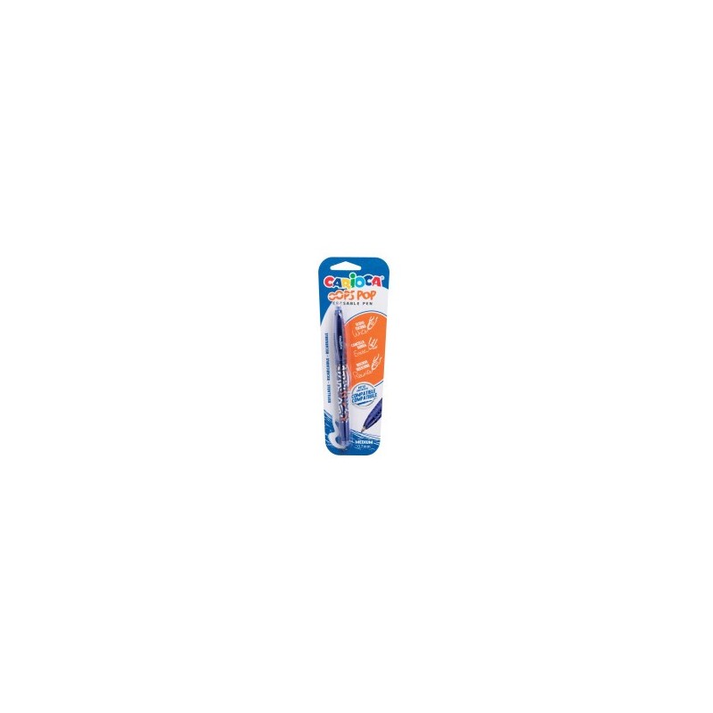 Stylo à bille effaçable Oops Pop Blister 1pc 41044 CARIOCA