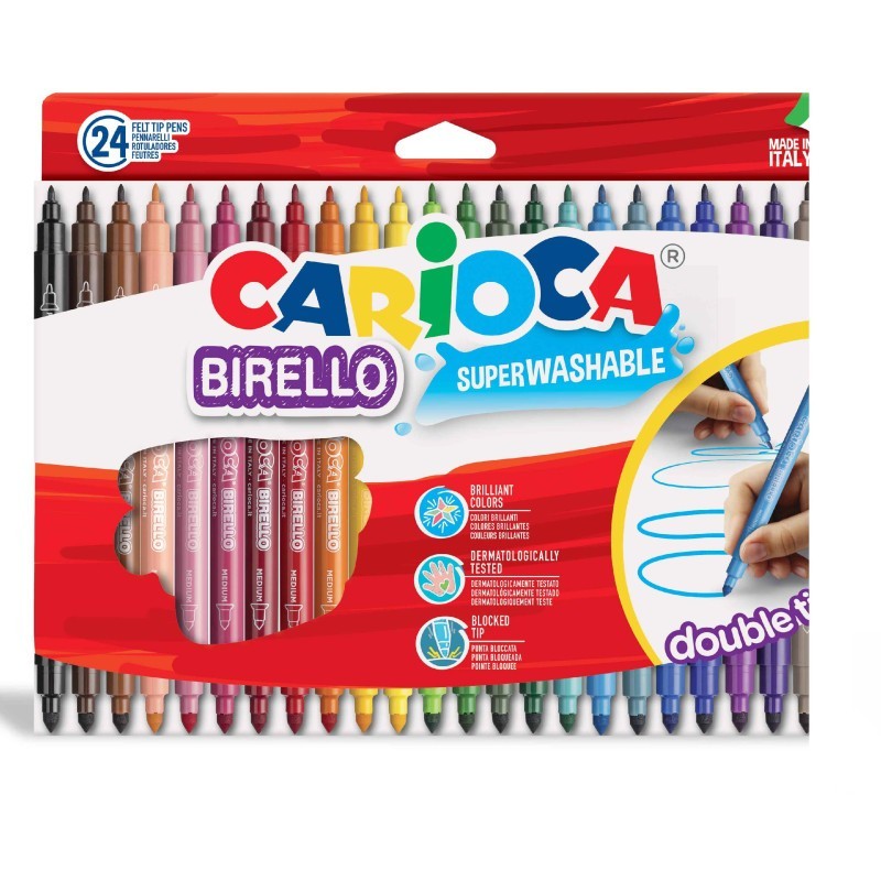Feutre 24 couleurs Birello Superwashable Carioca
