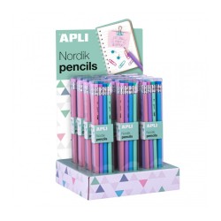 Crayon graphite HB Avec gomme Nordik Ass APLI