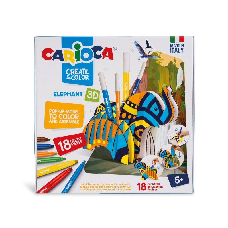Set de coloriage 3D CREATE and COLOR CARIOCA
