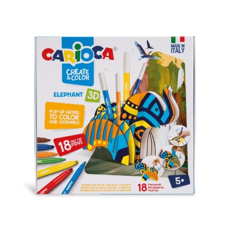 Set de coloriage 3D CREATE and COLOR CARIOCA