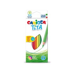 Crayon de couleur 18cm 12 cl TITA Carioca