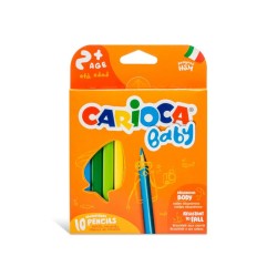 Crayon de couleur 10 couleurs woodfree CARIOCA BABY