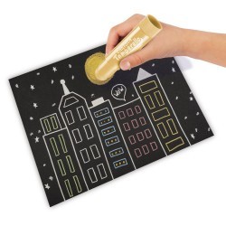 Crayon posterpaint 6 couleurs METALLIC twist Temperello Carioca