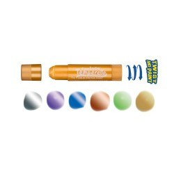 Crayon posterpaint 6 couleurs METALLIC twist Temperello Carioca