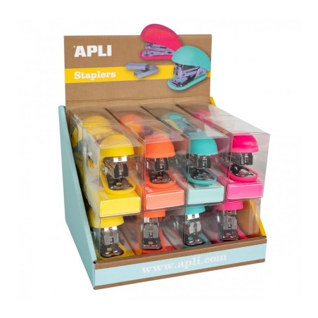 Agrafeuse 22/6-24/6 fluor collection coul Ass APLI