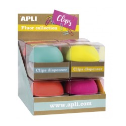 Distributeur avec 50 trombones Fluor collection APLI