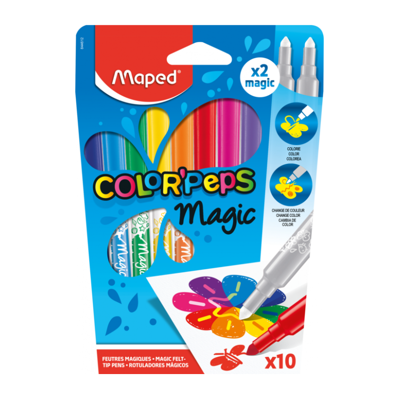 Feutre 10 couleurs MAGIC COLORPEPS mini artist Maped