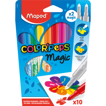 Feutre 10 couleurs MAGIC COLORPEPS mini artist Maped