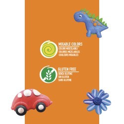 Pâte à modeler 3pcs Model. Argile bl. 60gr Assorted CARIOCA