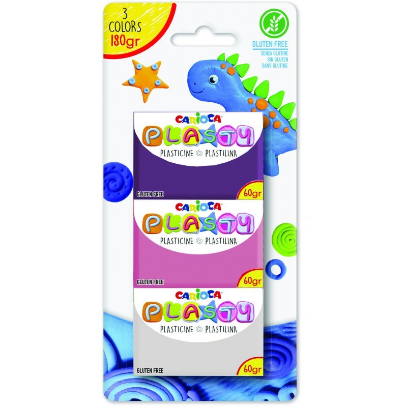 Pâte à modeler 3pcs Model. Argile bl. 60gr Assorted CARIOCA