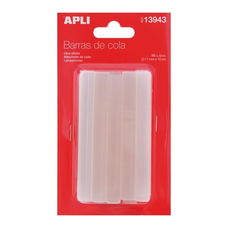 Bâton de colle 10cmx11mm pour pistolet (blist de 10) APLI
