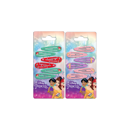 6 barettes fantaisies Ariel & Raiponce 40746 Disney