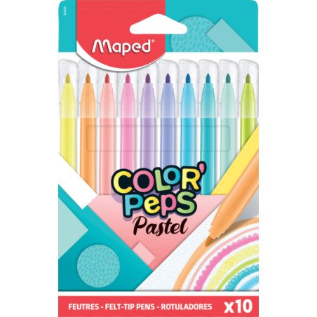 Feutre 10 couleurs Colorpep's PASTEL MAPED