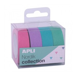 Rubans adhésifs 15mmx10m bte de 4 Nordik Ass APLI