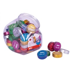 Rubans adhésifs 15mmx5m Glitter Ass APLI