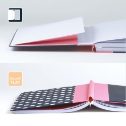 Note book 21x14 ligné 5x5 pieds de poule 57053DT Milan