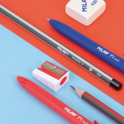 Stylo à bille rétractable  P1 touch blister de 3 Bleu MILAN