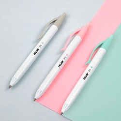 Stylos à bille P1 corps vert, encre bleu, Blister 3 MILAN