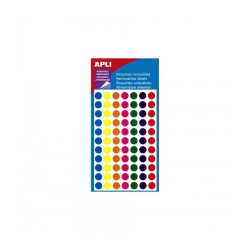 Gommette rond diam 8 assortie(308pcs) APLI