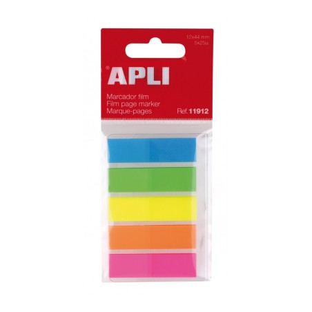 Post it index 12x44 assorti Apli