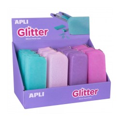 Trousse soft glitter couleurs ass APLI