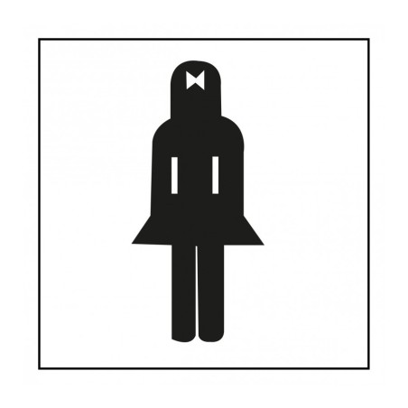 Etiquette de signalisation 114x114 Apli-Agipa WC DAMES