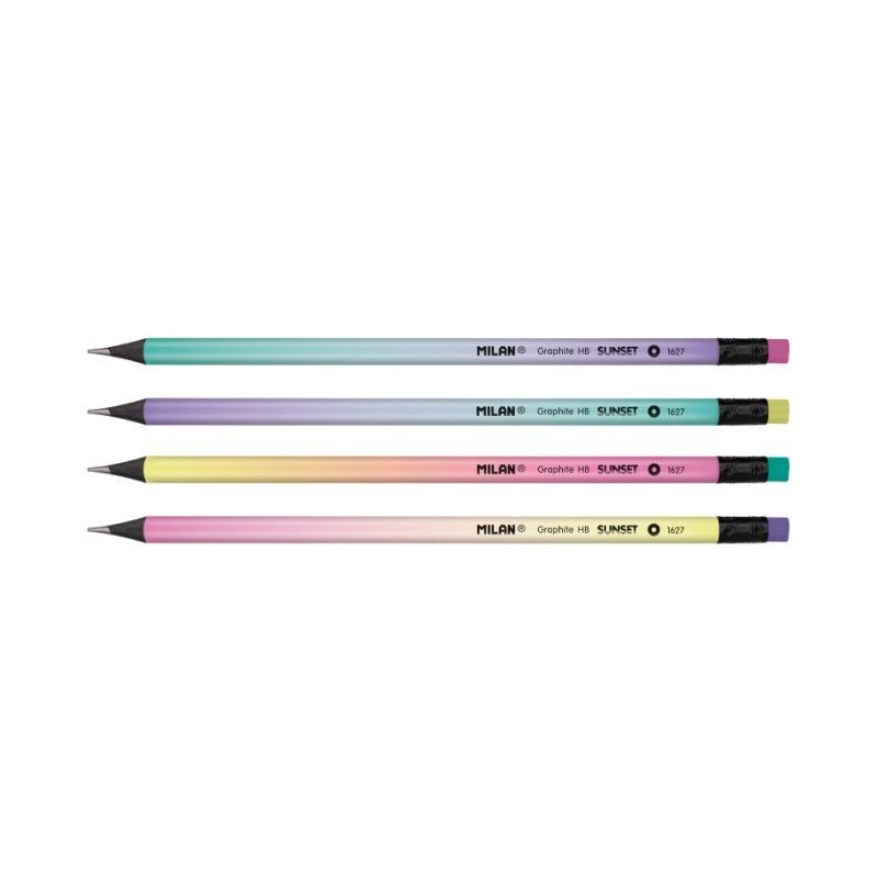 Crayon graphite HB avec gomme SUNSET MILAN