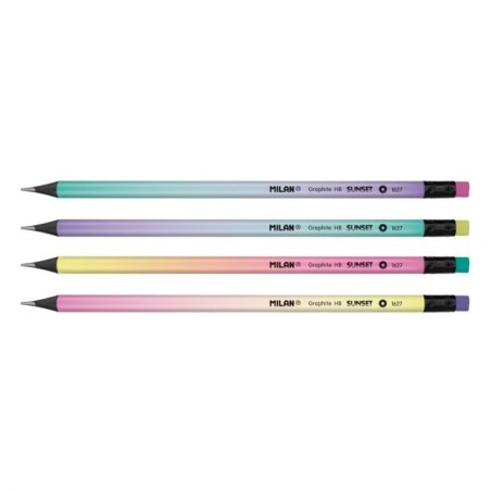 Crayon graphite HB avec gomme SUNSET MILAN