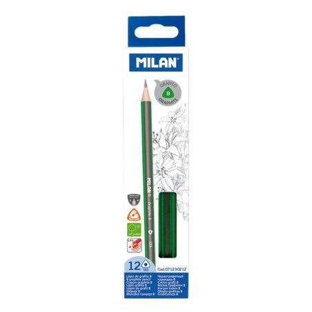 Crayon graphite triangulaire B pte 2.4mm Milan