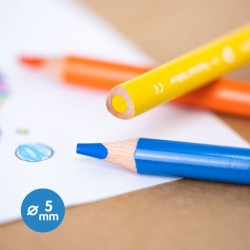 Crayon de couleur triangulaire jumbo 18cm et 12cl Milan