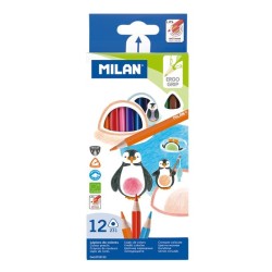 Crayon de couleur triangulaire 18cm et 12cl Milan