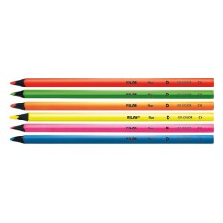 Crayon de couleur 6cl et 18cm fluorescente black wood Milan