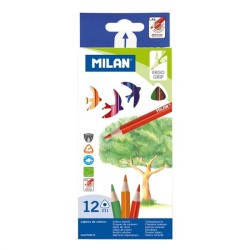 Crayon de couleur triangulaire 18cm et 12cl MILAN
