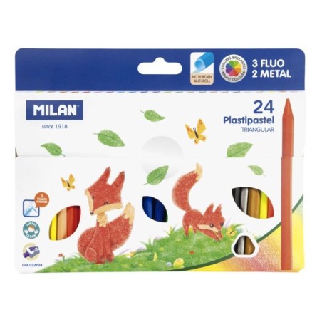 Crayon de couleur triangulaire PLASTIPASTEL 24cl Milan