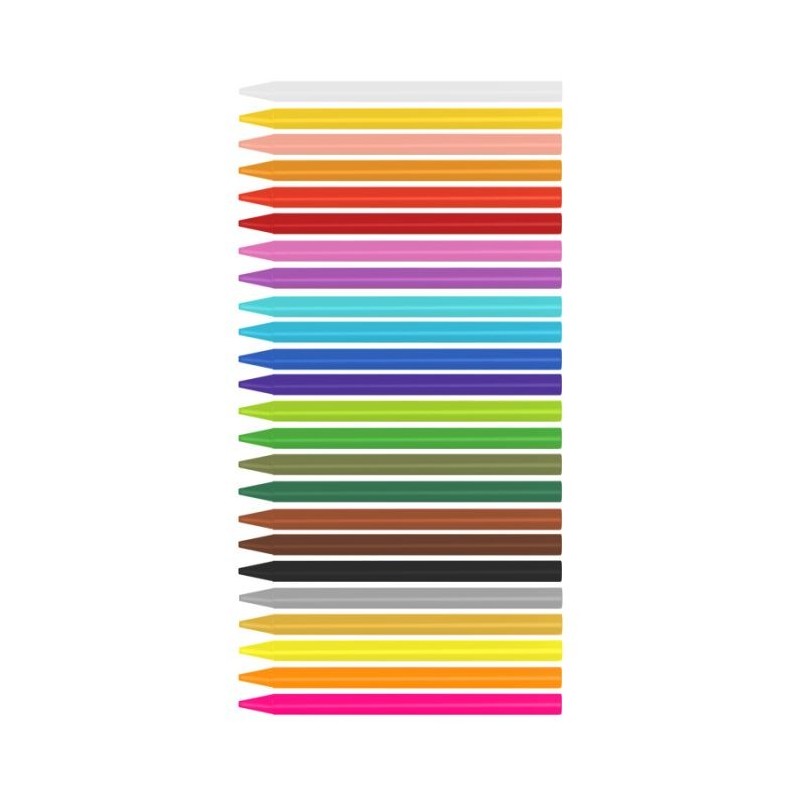 Crayon de couleur rond PLASTIPASTEL 24cl Milan