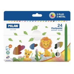 Crayon de couleur rond PLASTIPASTEL 24cl Milan