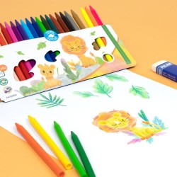 Crayon de couleur rond PLASTIPASTEL 24cl Milan