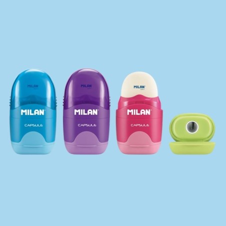 Taille crayon avec gomme capsule club Milan