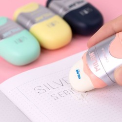 Taille crayon avec gomme capsule silver Milan