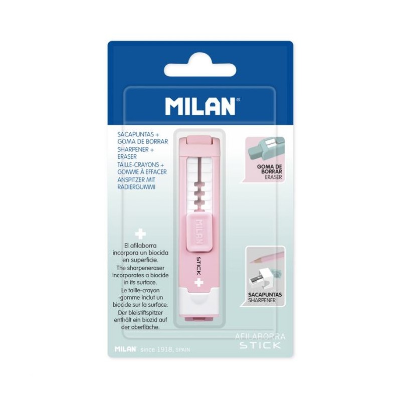 Taille crayon+gomme STICK blister MILAN