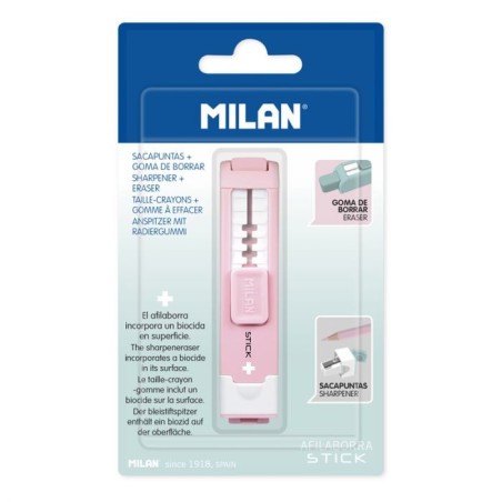 Taille crayon+gomme STICK blister MILAN